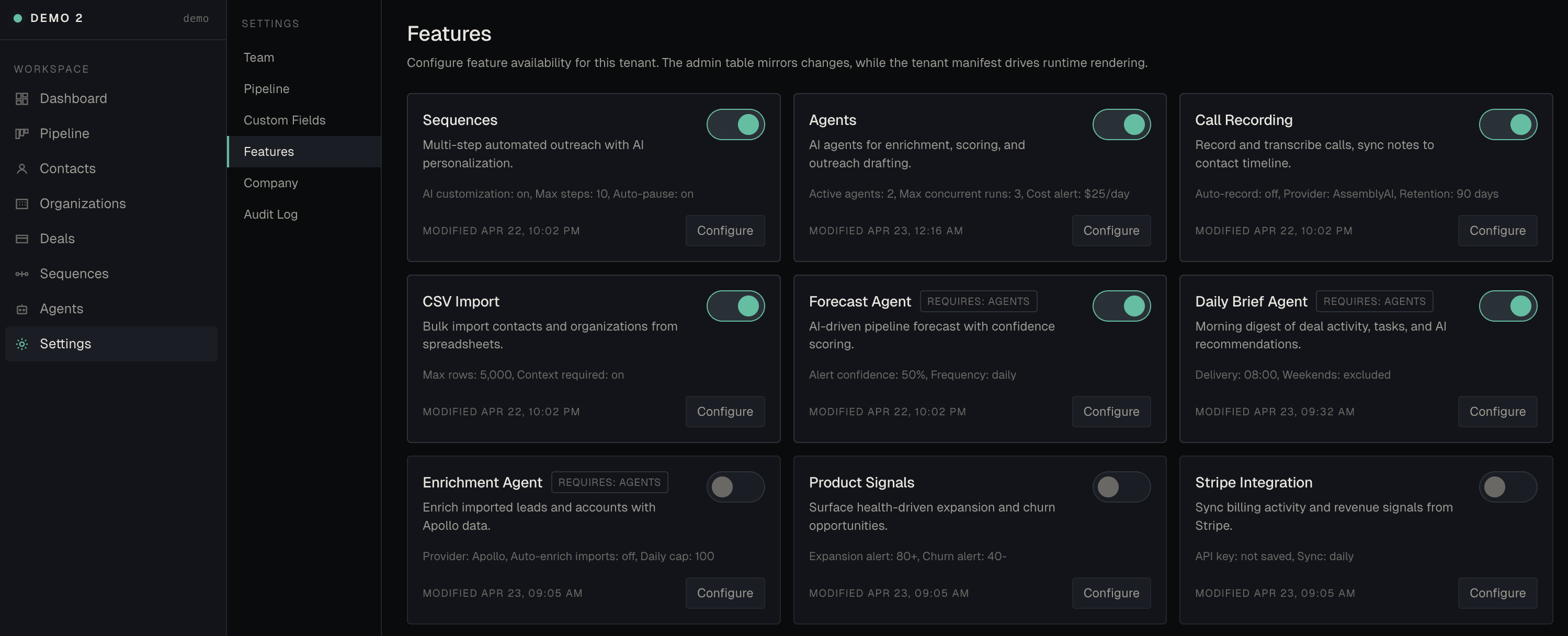 GaiaOS dashboard